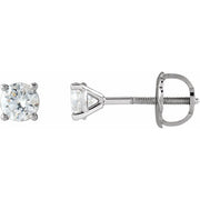 14k White 1/2 Ctw Natural Diamond Cocktail-style Earrings