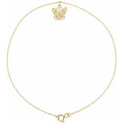 14K Yellow Butterfly 9' Anklet