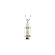 Sterling Silver 14K Yellow Gold-Plated Cylinder Ash Holder 18' Necklace