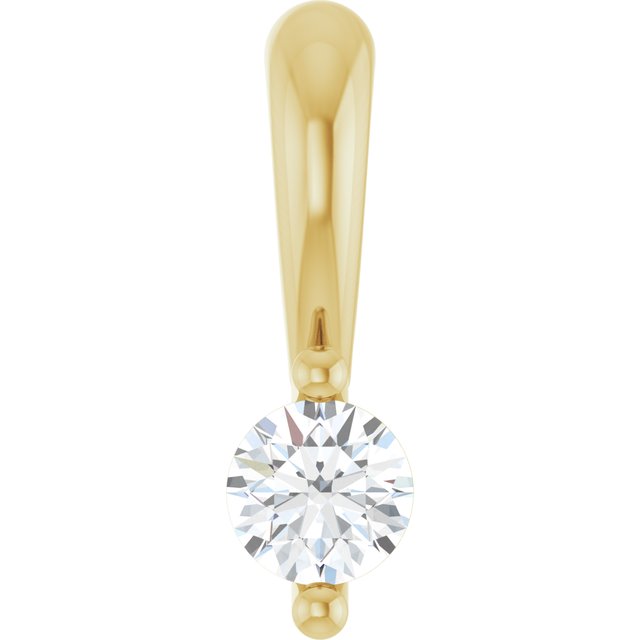 14K Yellow .03 CT Natural Diamond Pendant