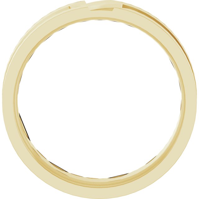14k Yellow 6 Mm Grooved Band Size 9.5