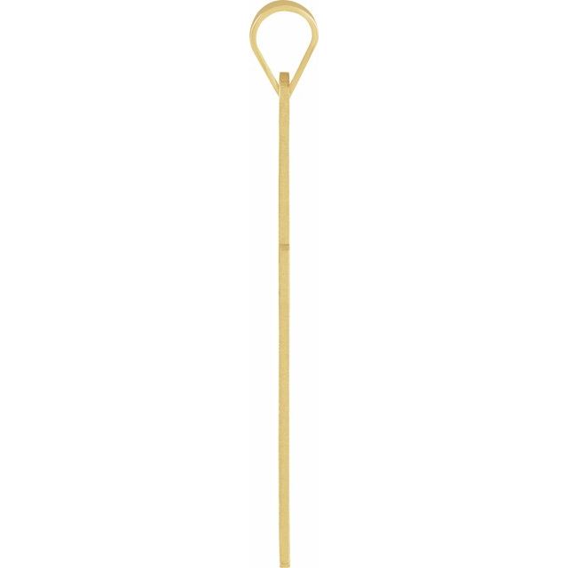 14K Yellow 28x18 mm Geometric Cross Pendant