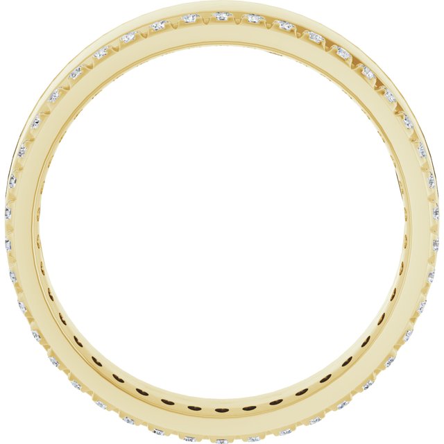 14k Yellow 1/3 Ctw Lab-grown Diamond Accented Band Size 10