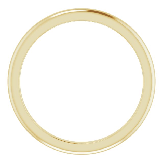 14K Yellow Band for 8x6 mm Emerald Ring