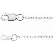 18K White 1.3 mm Cable 20' Chain