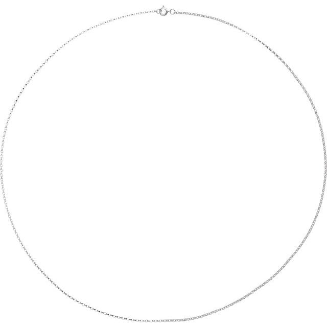 Sterling Silver 1.1 mm Rolo 20' Chain