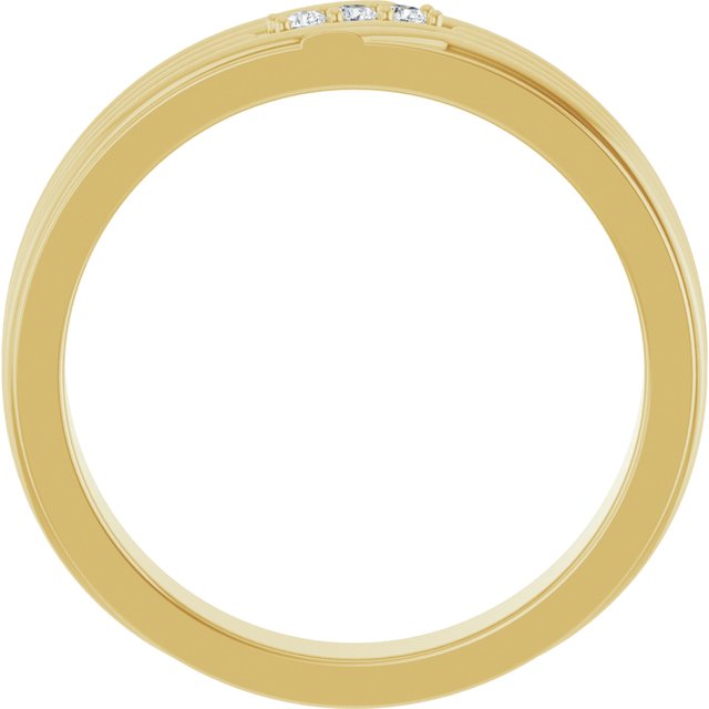 14K Yellow .05 CTW Natural Diamond Accented Band