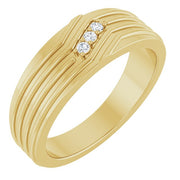 14K Yellow .05 CTW Natural Diamond Accented Band