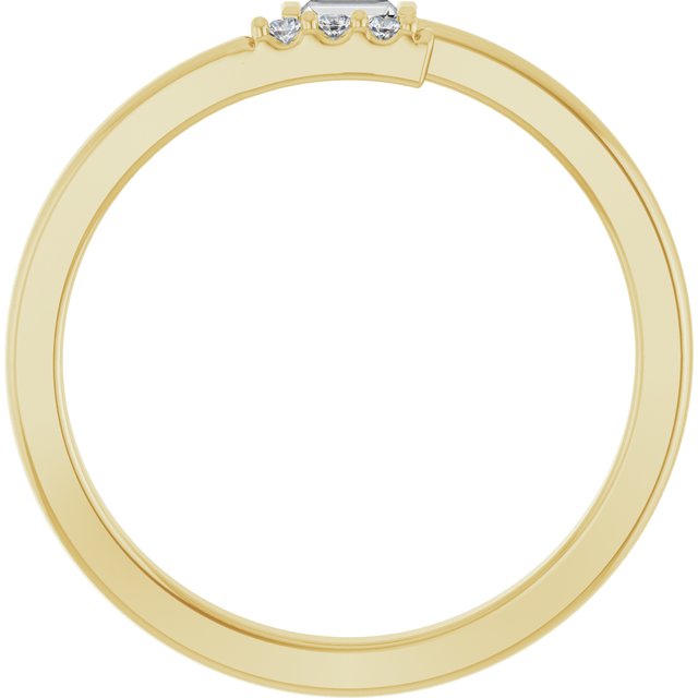 14K Yellow .07 CTW Natural Diamond Stackable Ring
