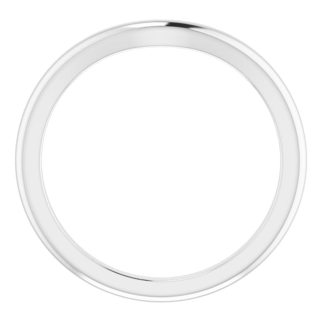 14K White Band for 6.5 mm Round Ring