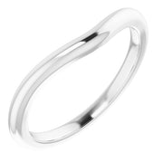 14K White Band for 6 mm Round Ring