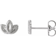 Sterling Silver Petite Leaf Earrings
