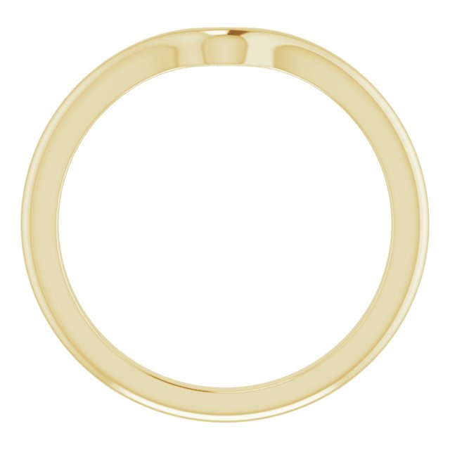 14K Yellow Band for 6x3.5 mm Marquise Ring