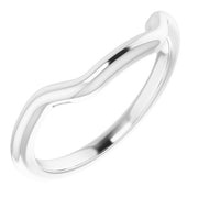 14K White Band for 10 mm Square Ring