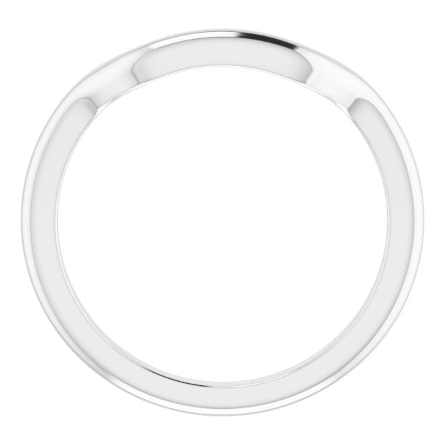 14K White Band for 10 mm Square Ring