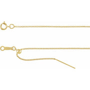 14K Yellow 1 mm Adjustable Threader Box 6-8' Chain