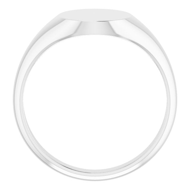 Sterling Silver Oval Signet Ring