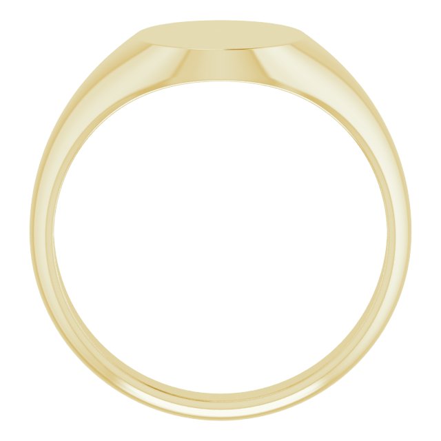 14K Yellow Oval Signet Ring
