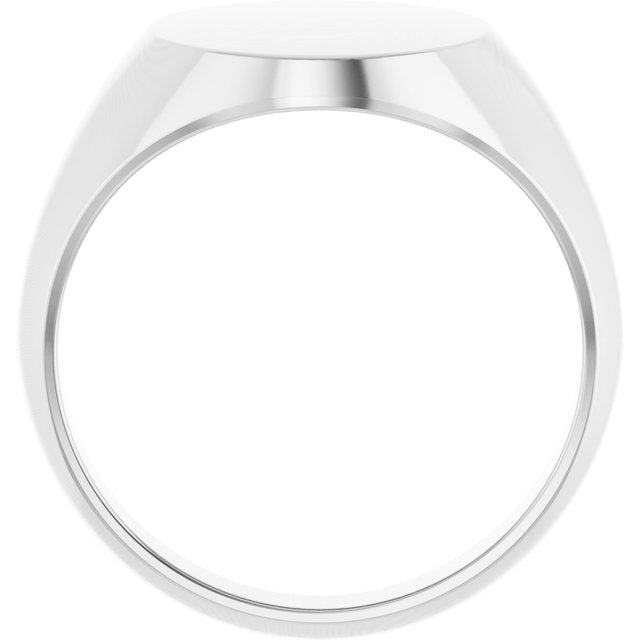 Sterling Silver Oval Signet Ring