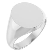 Sterling Silver Oval Signet Ring