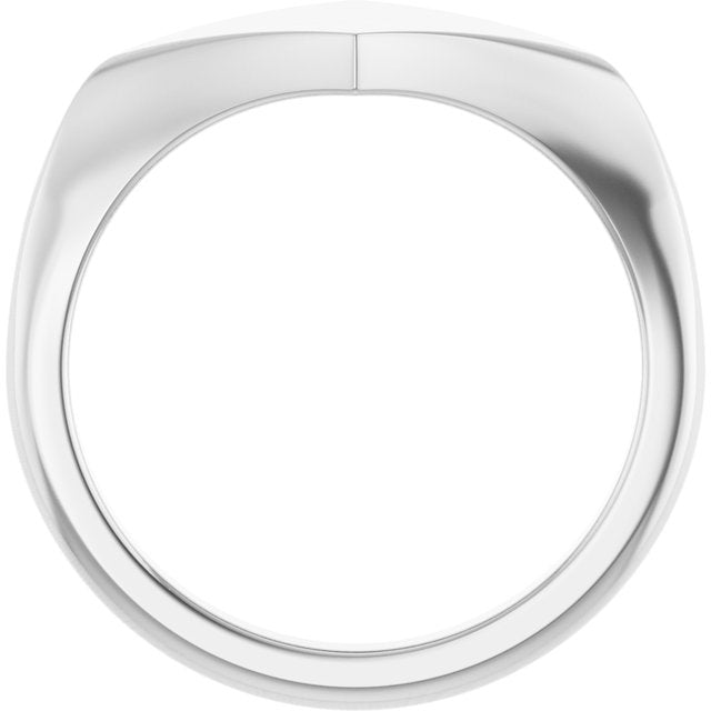 Sterling Silver Geometric Signet Ring