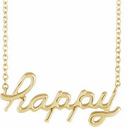 14K Yellow Happy 16' Necklace