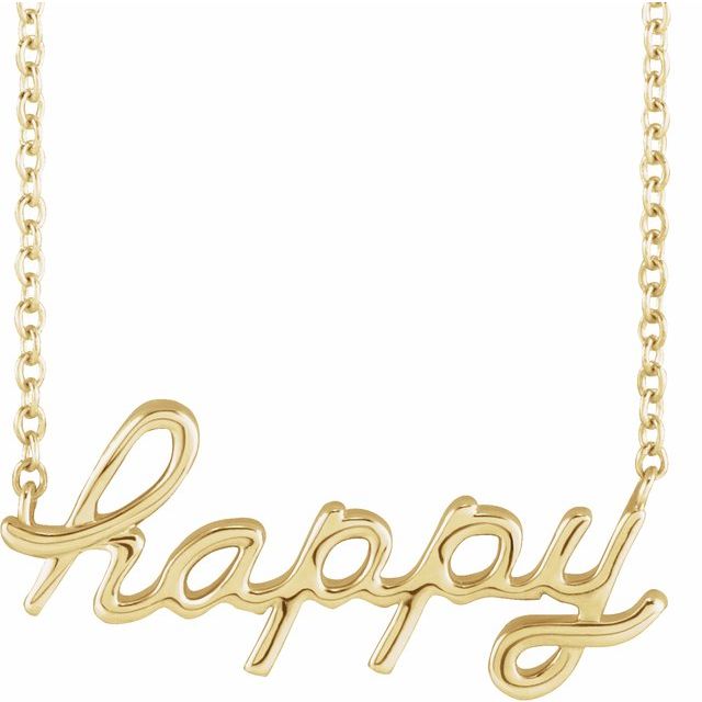 14K Yellow Happy 16' Necklace