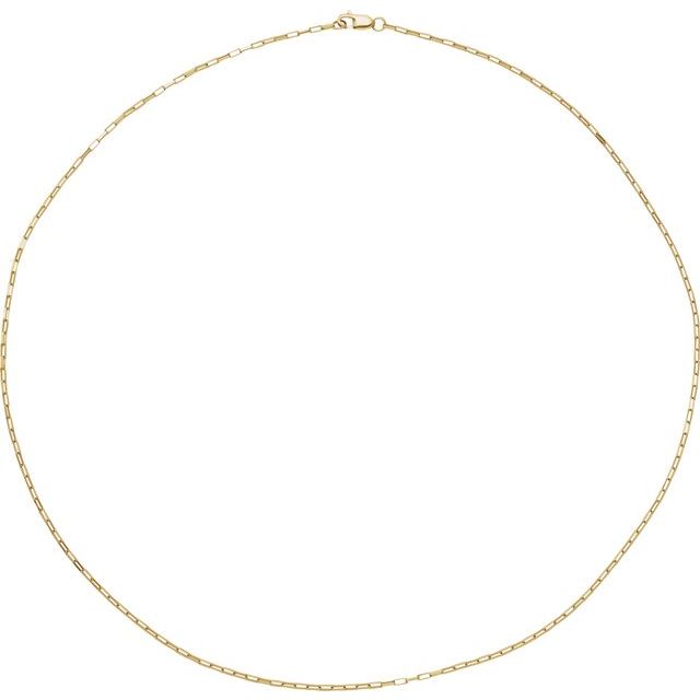 14K Yellow 1.2 mm Elongated Box 24' Chain