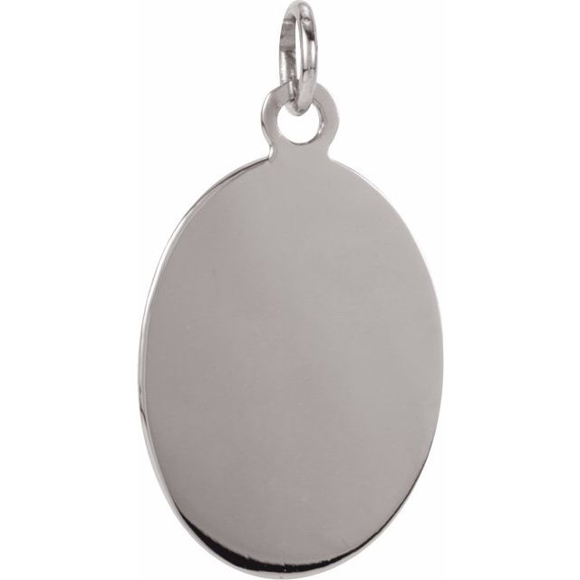 14K White 15x11 mm St. Joseph Medal