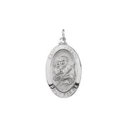 Sterling Silver 23.5x16 mm St. Joseph Medal