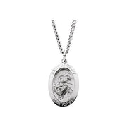 Sterling Silver 19x13.5 mm St. Anthony of Padua Medal 18' Necklace