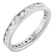 14K White 3/4 CTW Natural Diamond Eternity Band Size 7