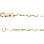 14K Yellow 1.2 mm Elongated Box 7' Chain