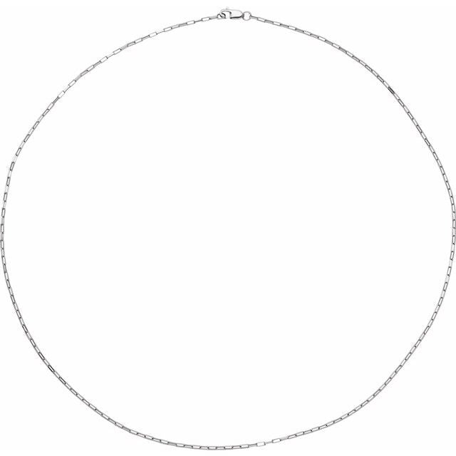 Sterling Silver 1.2 mm Elongated Box 20' Chain