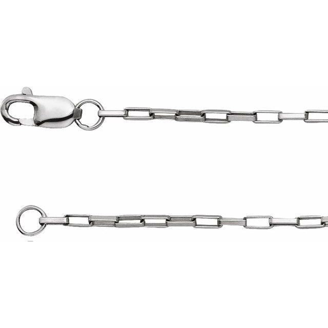 Sterling Silver 1.2 mm Elongated Box 20' Chain