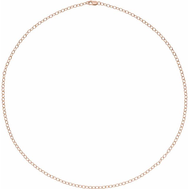 14K Rose 2.5 mm Cable 20' Chain