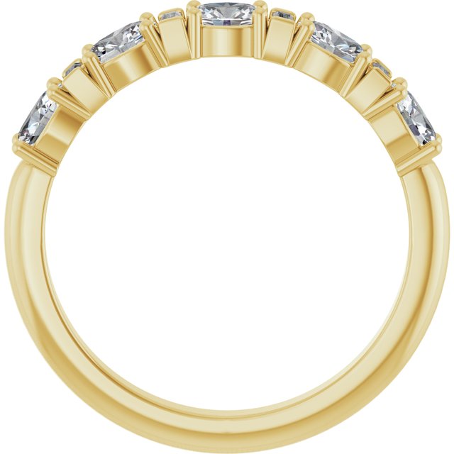 14k Yellow 7/8 Ctw Natural Diamond Anniversary Band