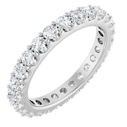 14K White 1 1/2 CTW Diamond Eternity Band Size 7