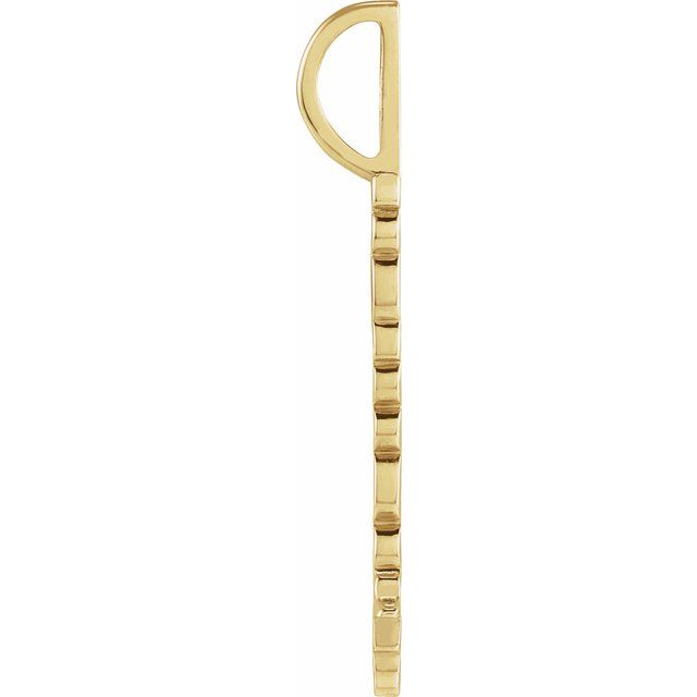 14K Yellow 28.76x4.92 mm Namaste Pendant
