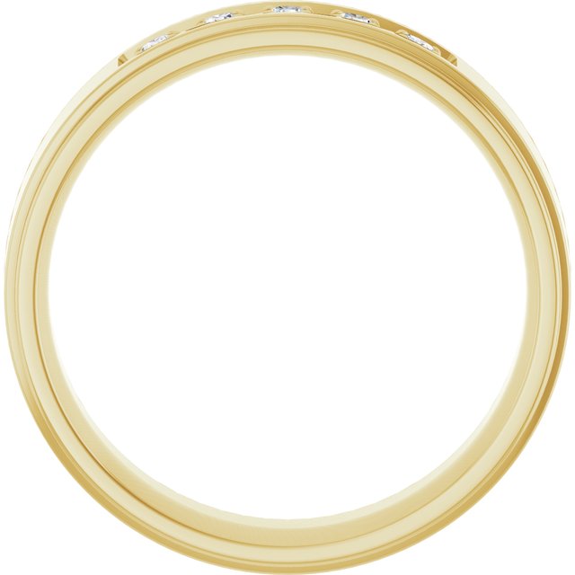 14k Yellow 1/6 Ctw Natural Diamond Band Size 10
