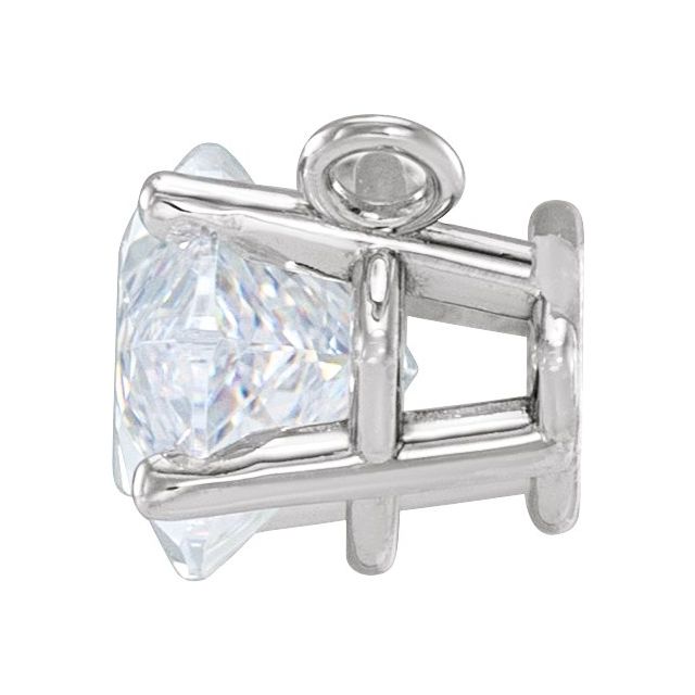14K White 1 CT Lab-Grown Diamond Necklace Center