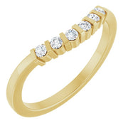 14K Yellow 1/6 CTW Lab-Grown Diamond Contour Band