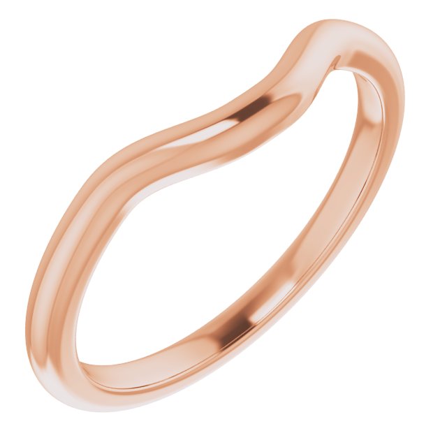 14K Rose Band for 8 mm Round Ring