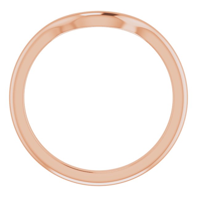 14K Rose Band for 8 mm Round Ring