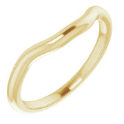 14K Yellow Band for 9x7 mm Emerald Ring