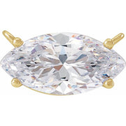14K Yellow 1 CT Lab-Grown Diamond Necklace Center