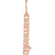 14K Rose 28.76x4.92 mm Namaste Pendant