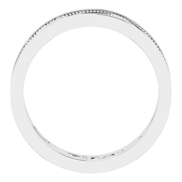 Sterling Silver 6.4 mm Floral Band Size 11.5