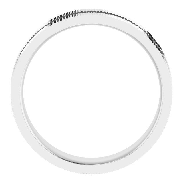Sterling Silver 6 mm Knurled Patterned Band Size 9