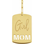 14K Yellow Girl Mom Charm/Pendant